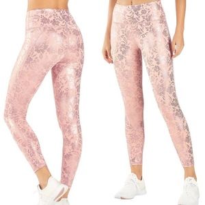 Fabletics pure luxe pink floral leggings